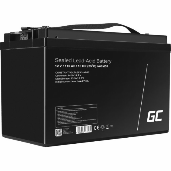 Green Cell AGM VRLA 12V 110Ah maintenance-free battery fo...