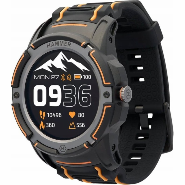 Chytré hodinky Hammer Watch Plus černo-oranžové