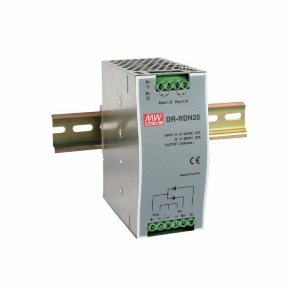 MEANWELL - DR-RDN20 - Průmyslový redundantní modul 30V 20...