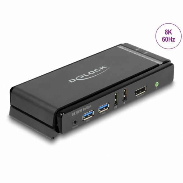Delock - Přepínač KVM / audio / USB - DisplayPort 1.4 KVM...