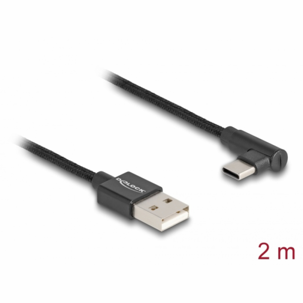 Delock Kabel USB 2.0 Typ-A samec na USB Type-C samec prav...