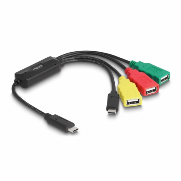 Delock Čtyřportový kabelový Hub USB 2.0 s rozhraním USB T...