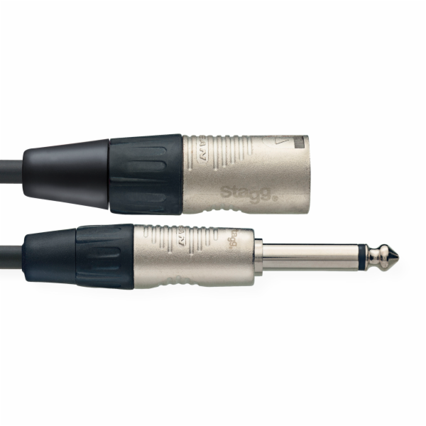 Stagg NAC1PXMR, XLR samec - Jack 6,3 mm samec mono, délka...