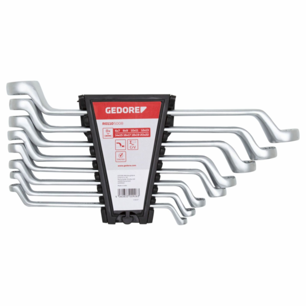 GEDORE red Double ring end  Spanner Set 8-pieces 6-22 mm