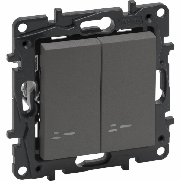 Legrand Legrand Niloe Step 863418 dvojitý osvětlený ocelo...