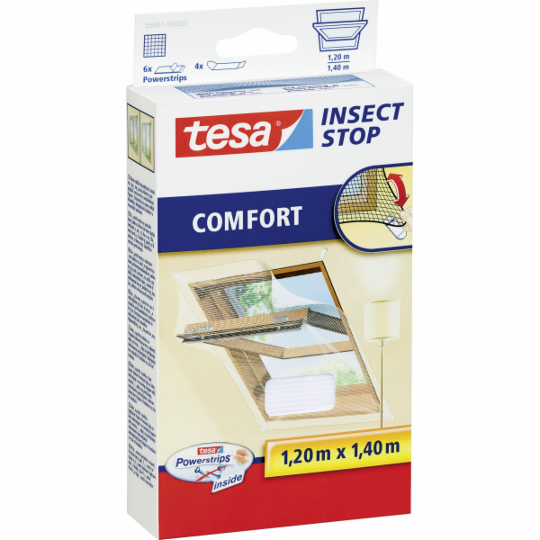 tesa Comfort střešní okenní síť proti hmyzu 1,2 x 1,4 cm ...
