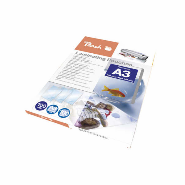 PEACH laminovací folie A3 (303x426mm), 100mic, lesklé, 10...