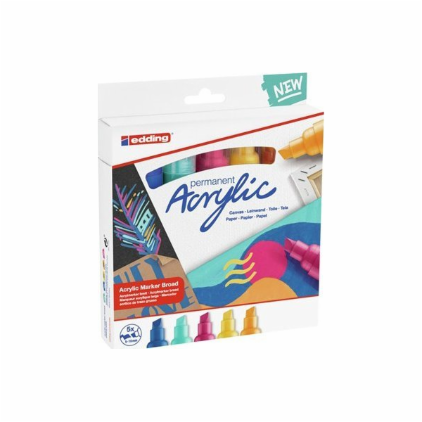 Fix popisovač akrylový Edding 5000/5 B Abstract set 5ks