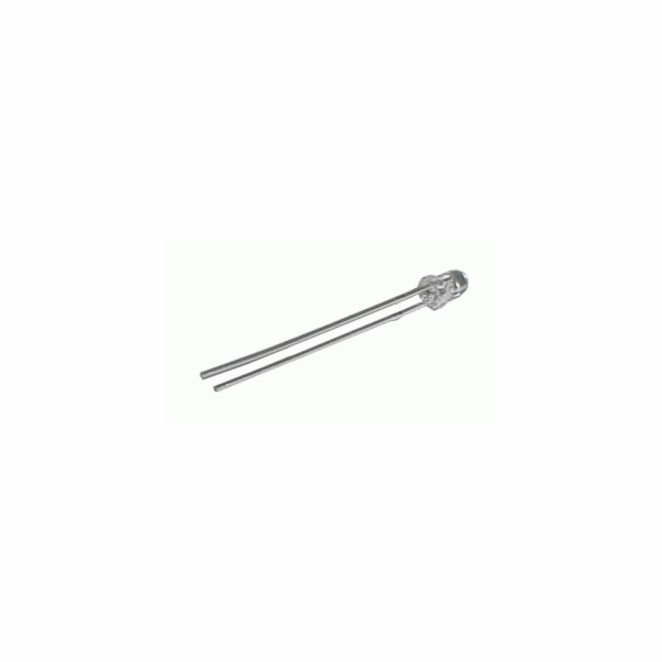 LED  3mm  červená  1800mcd/20°  čirá