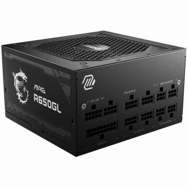MSI zdroj MAG A650GL/ 650W/ ATX/ akt. PFC/ 7 let celk. zá...