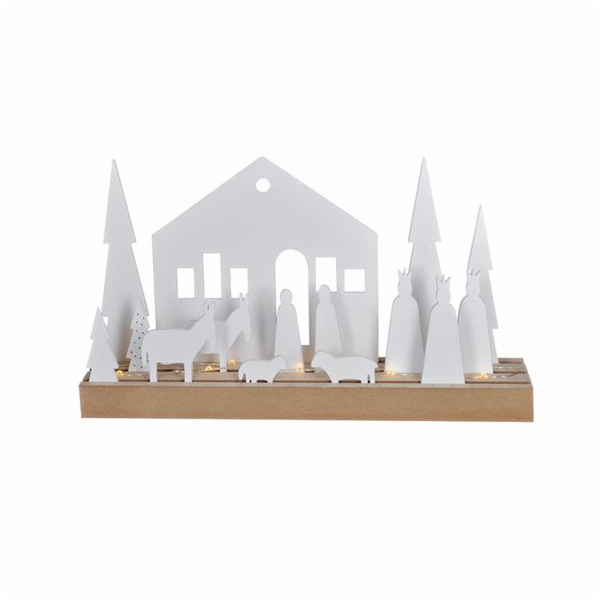 Solight LED zimní vesnička, modulární, 14 prvků, 10x LED,...