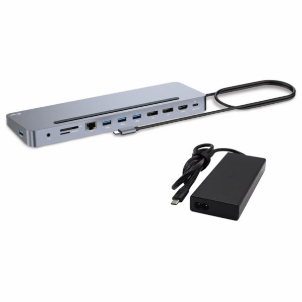 i-tec USB-C Metal Ergonomic 4K 3x Display Docking Station...