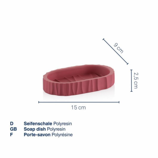 Miska na mýdlo Merida polyresin petrol 15,0x9,0x2,5cm KL-...