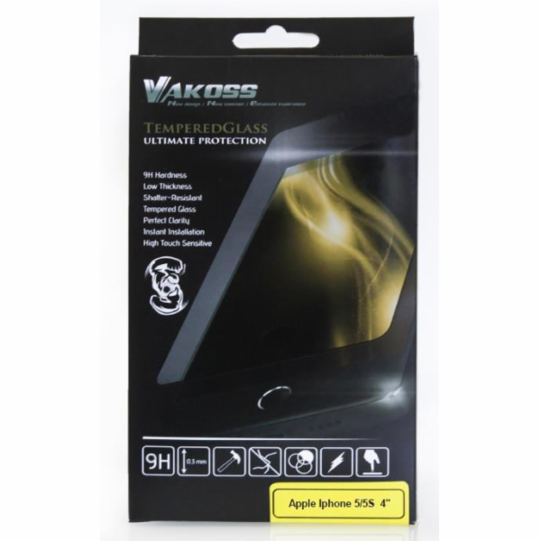 VAKOSS tvrzené ochranné sklo pro Apple iPhone 5/5S,  4  , 9H