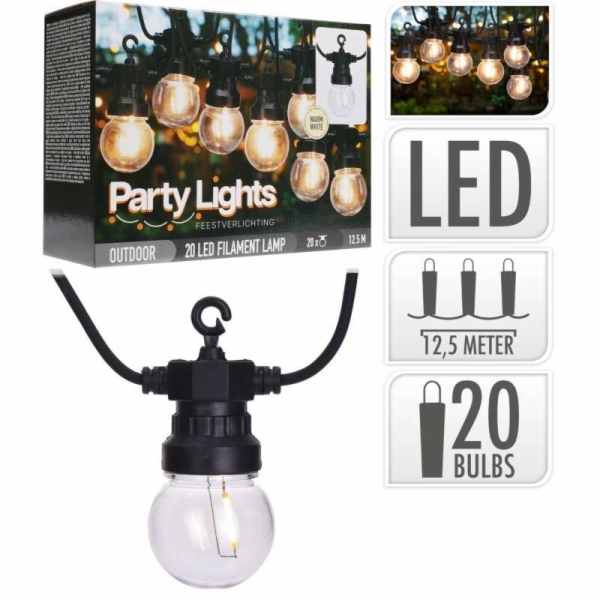 Světelný řetěz LED PARTY venkovní 20 světel KO-LE2100160