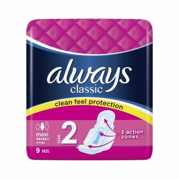 Always vložky Classic maxi 9 ks