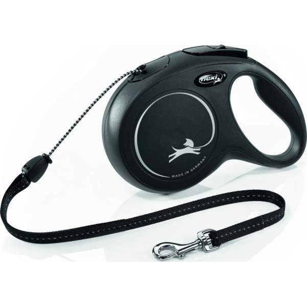 Automatické vodítko Flexi New Classic Cord M, černé 8m