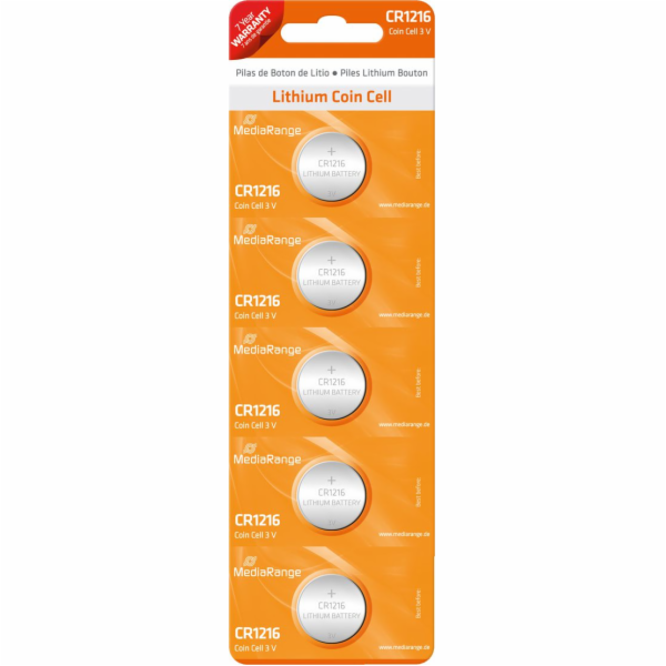MediaRange Premium Lithium baterie CR1216, 3V, 5ks