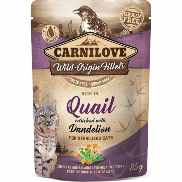 Mokré krmivo pro kočky Carnilove Cat Pouch Quail 0,085 kg