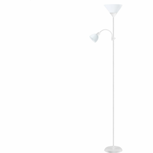 Platinet PFLF066W podlahová lampa E27 + E14, bílá