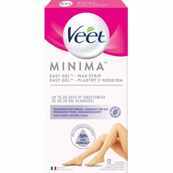 Veet Minima Hypoalergenní voskové pásky na nohy 12ks