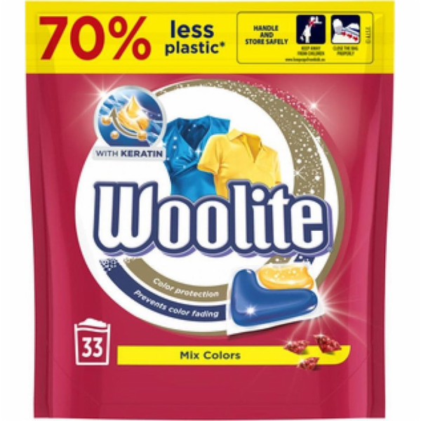 Prací kapsle WOOLITE MIX COLORS, 33 ks.