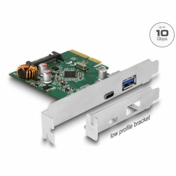 Delock PCI Express x4 Karta na 1 x externí USB Type-C sam...