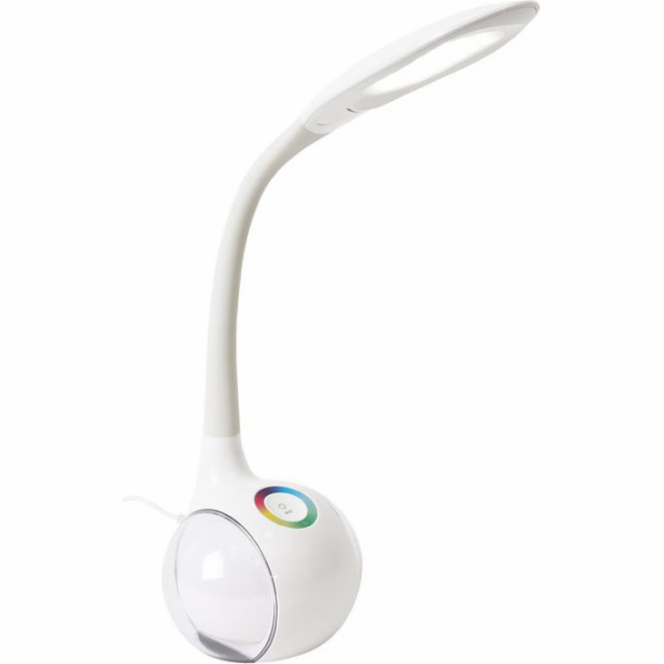 Platinet PDL20 LED stolní lampa 7W s nočním světlem, bílá