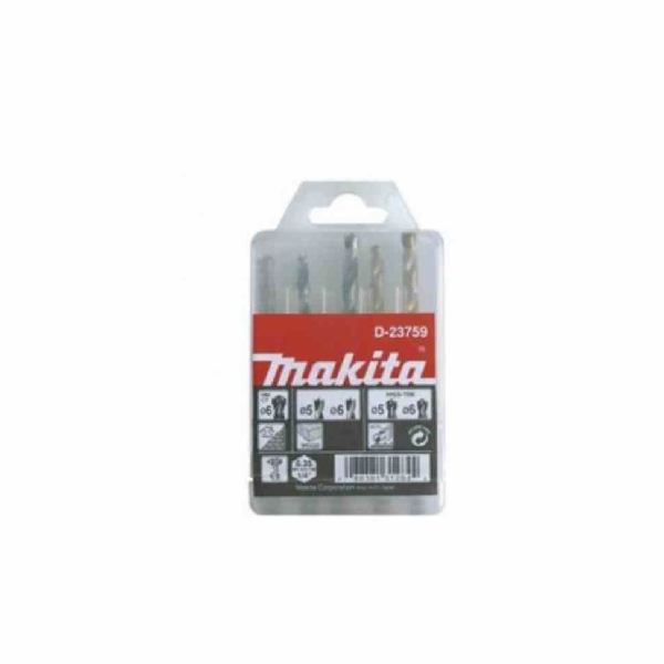 Makita D-23759 Sada vrtáků do kovu/dřeva/zdiva 5;6/5;6/6m...