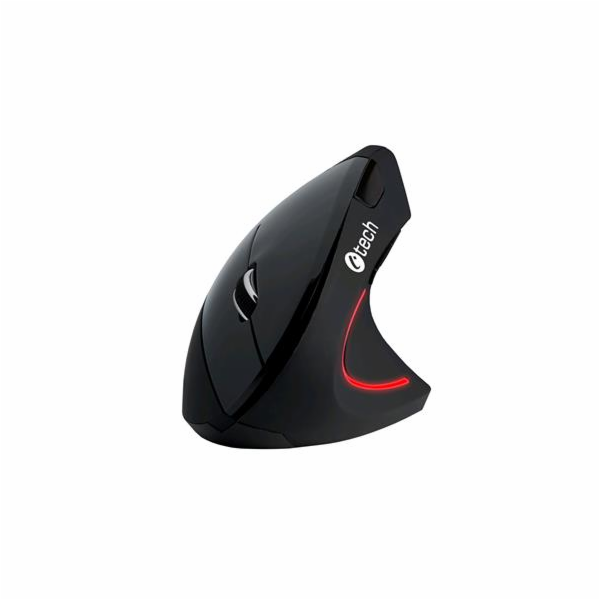 C-TECH myš VEM-09C, vertikální, 6 tlačítek, černá, USB