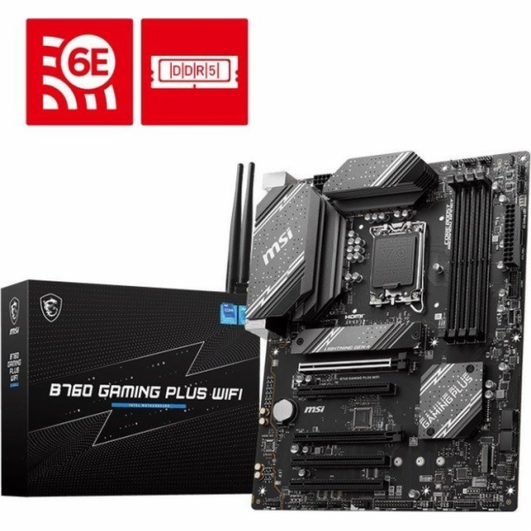 MSI MB Sc LGA1700 B760 GAMING PLUS WIFI, Intel B760, 4xDD...