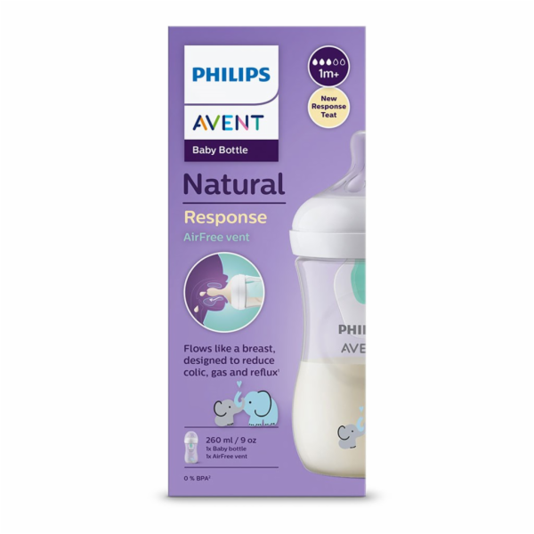 Láhev Avent Natural Response s ventilem Air Free 260 ml +...
