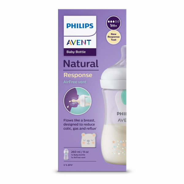 Láhev Avent Natural Response s ventilem Air Free 260 ml +...