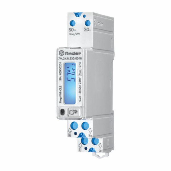 Finder One -Phase Energy Meter 40A Mid LCD 7M.24.8.230,0010