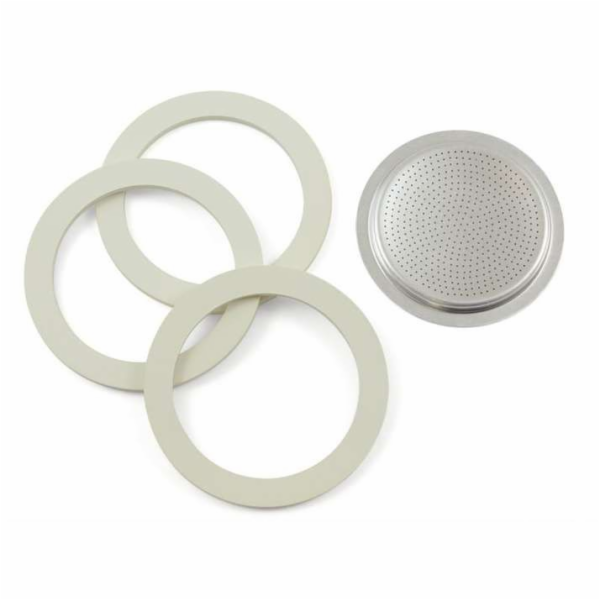 Bialetti Ersatzset 6 Tassen Alu 3 Dichtungen 1 Filter