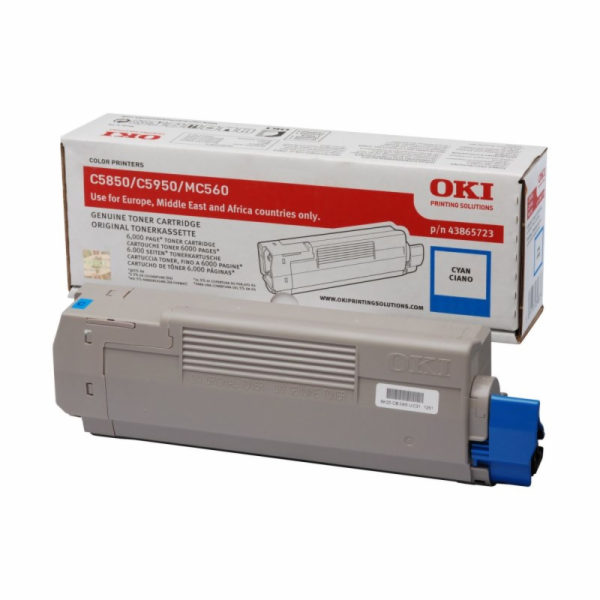 43865723 OKI Toner Cyan pre C5850/5950 6000stran