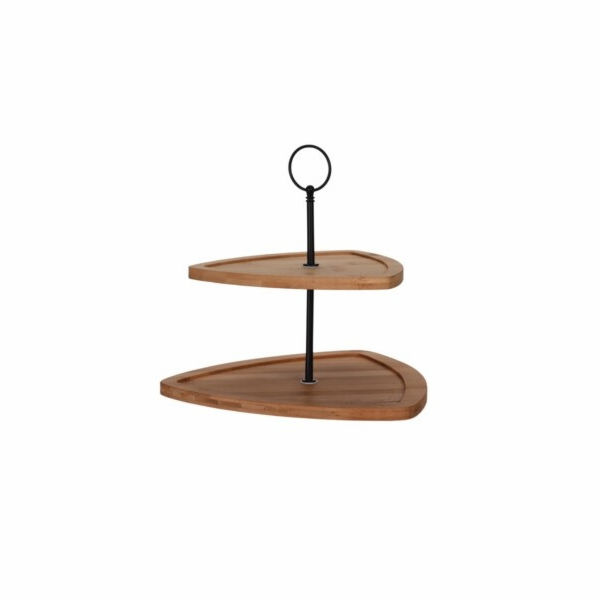 Etažér dřevěný 2 patra trojúhelník 23,5 cm KO-170490960troj