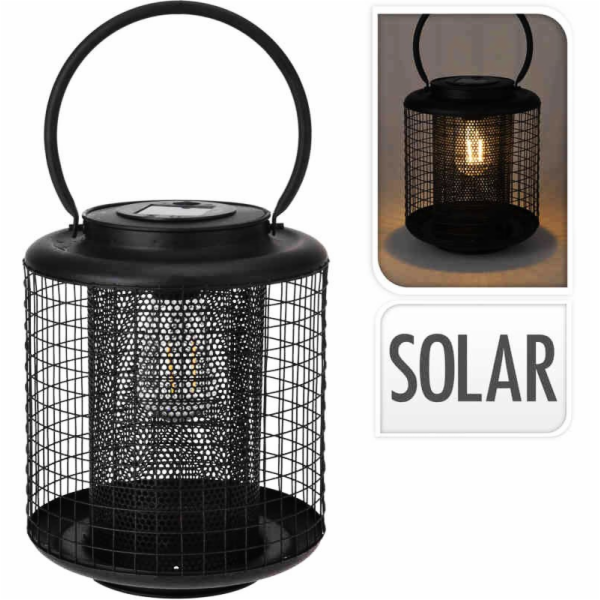 Lucerna s LED žárovkou kovová 17 x 22 cm KO-HZ1952300
