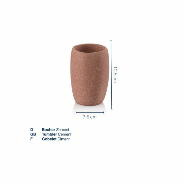 Hrnek Roda cement terra 7,5x7,5x10,5cm KL-23751