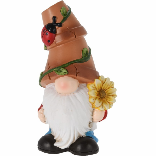 Zahradní trpaslík dekorace 25 cm modrá květina KO-0957524...