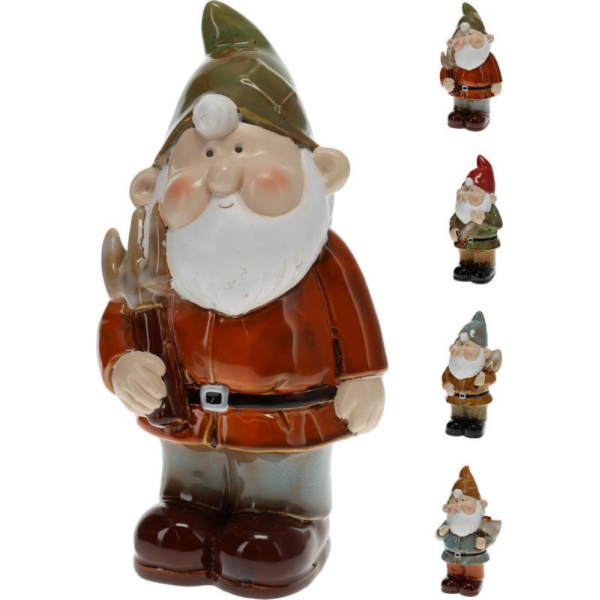 Zahradní trpaslík porcelán 27 cm hnědá čepice KO-25221415...