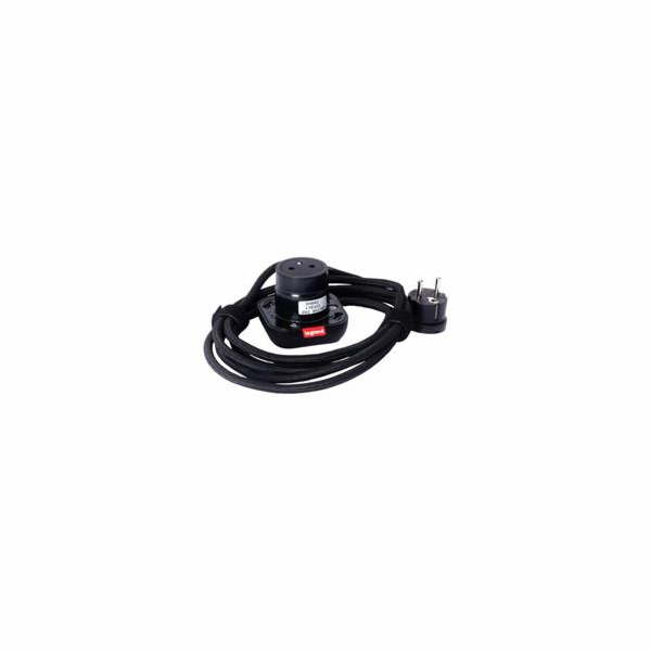 Legrand - Incara™ Electr On - Přenosná zásuvka 2P+T, čern...