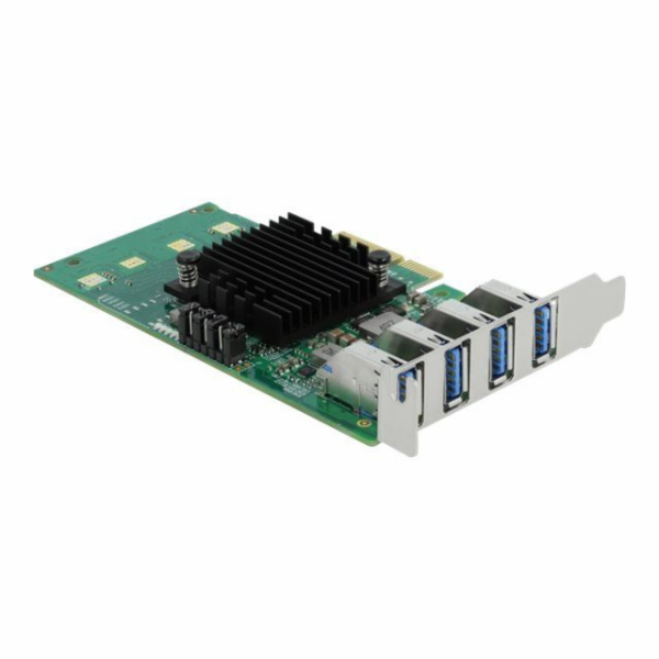 DeLOCK PCIe x4>4x ext. USB 3.0 Quad C.LP