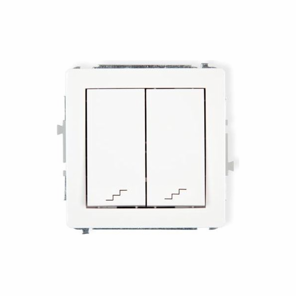 Karlik deco skrytý Linker Double Staircase White (DWP-33)