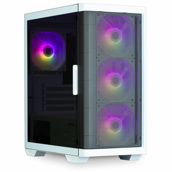 Zalman skříň M4 White / miniT / 4x 120mm ARBG fan / 2xUSB...