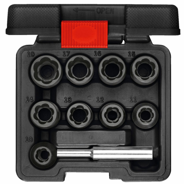 GEDORE red Spiral Flute Extractors 1/2   10-piece