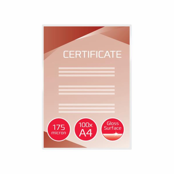 GBC Laminovací kapsy A4 2x175Mic 100pcs