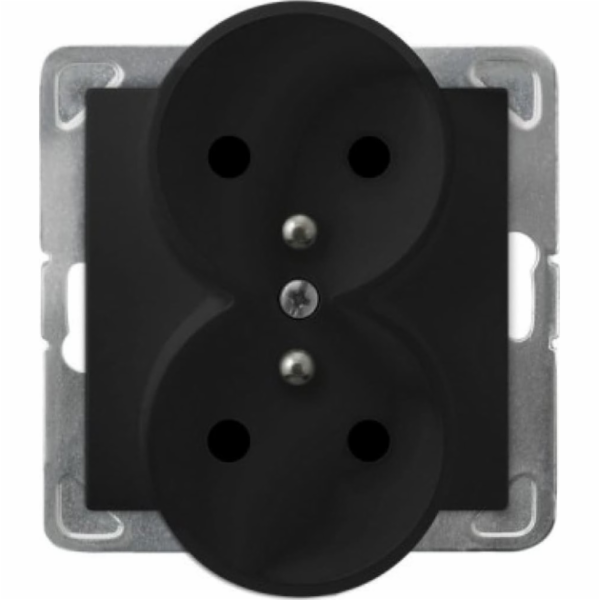 Ospel Impressja Double Socket s uzemňovacím modulem bez r...