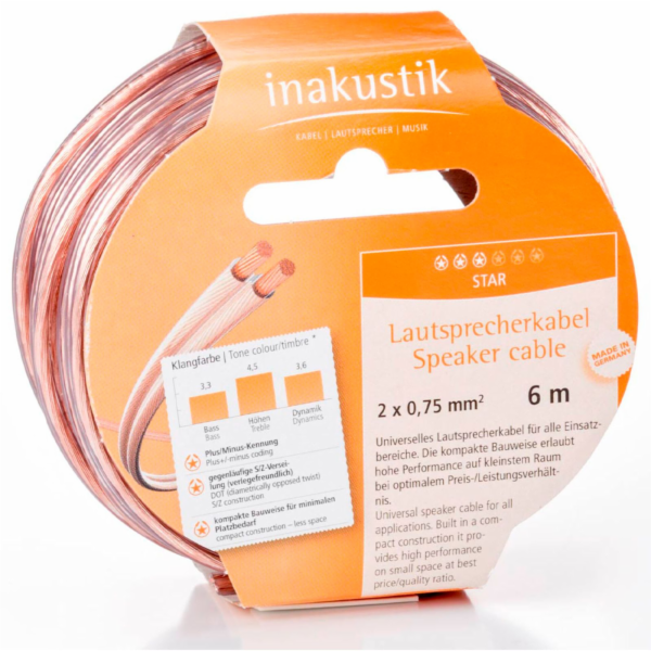 in-akustik Star Cable Ring 10m Speaker Cable 2 x 1mm