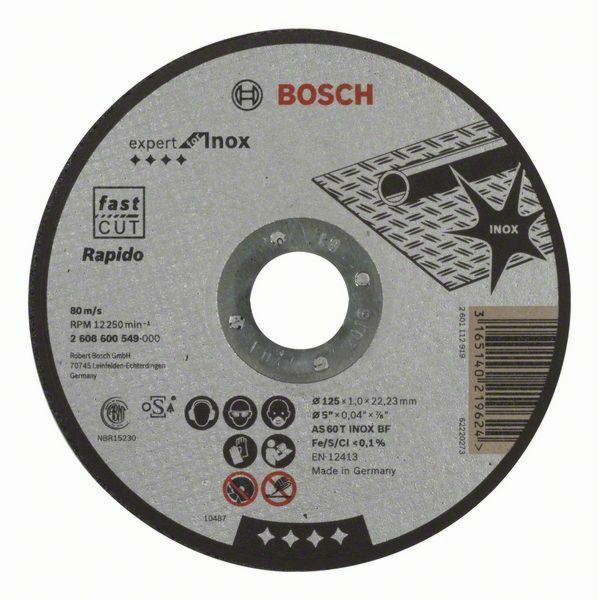 Řezací kotouč Bosch, 125 x 1 x 22,23 mm